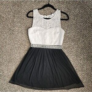 Floral Accented Dress with Embroirdered Beaded belt